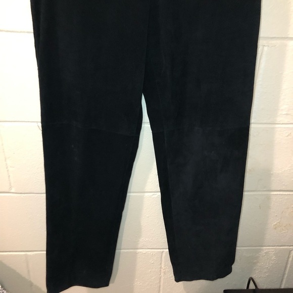 Bushwacker Black Genuine Leather Dress Pants Size 10 - Picture 3 of 9